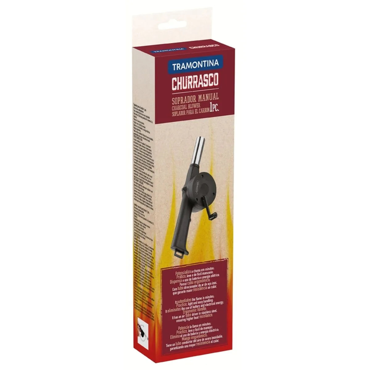 Soplador Manual De Carbón Tramontina De Polipropileno Y Acero Inoxidable Tramontina